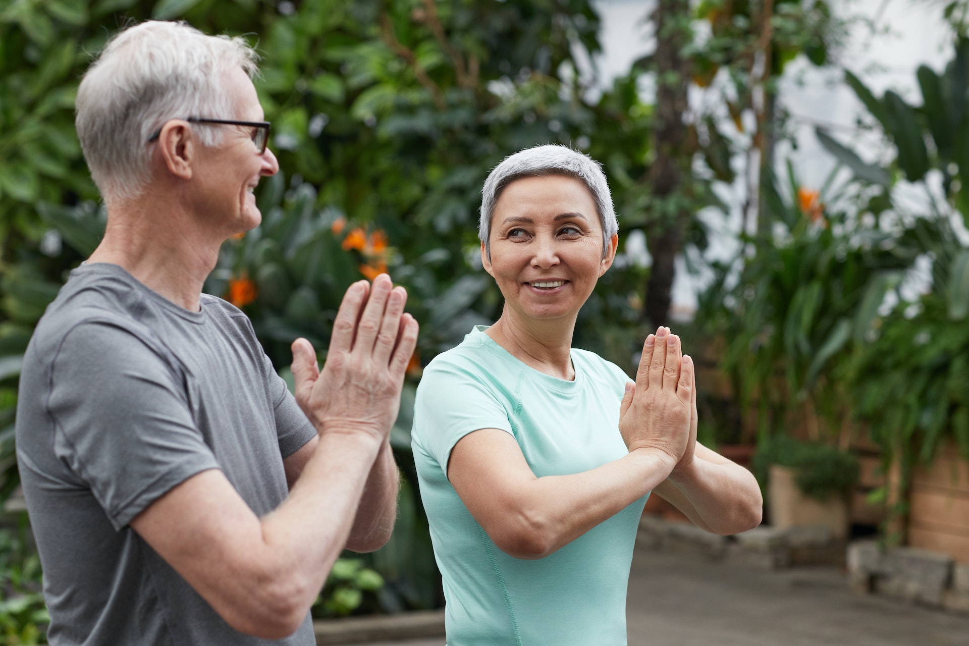 Healthy elderly couple representing our commitment to health